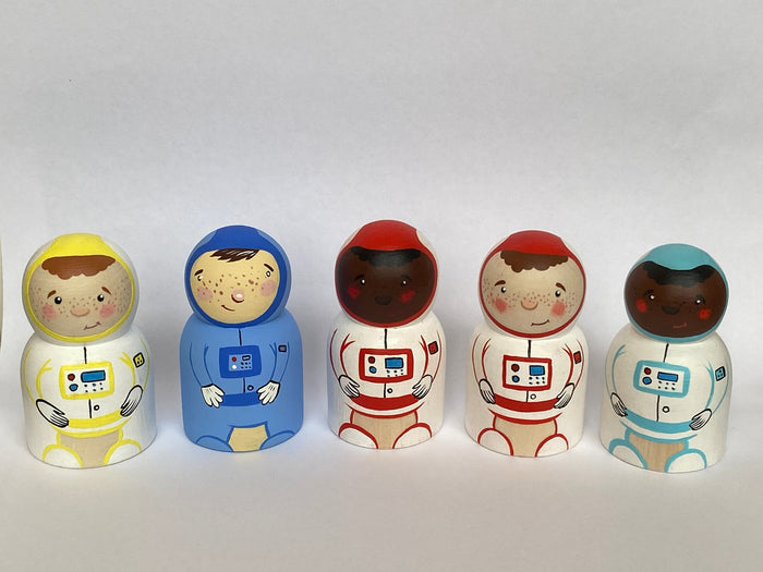 Handmade Wooden Rocket Astronaut