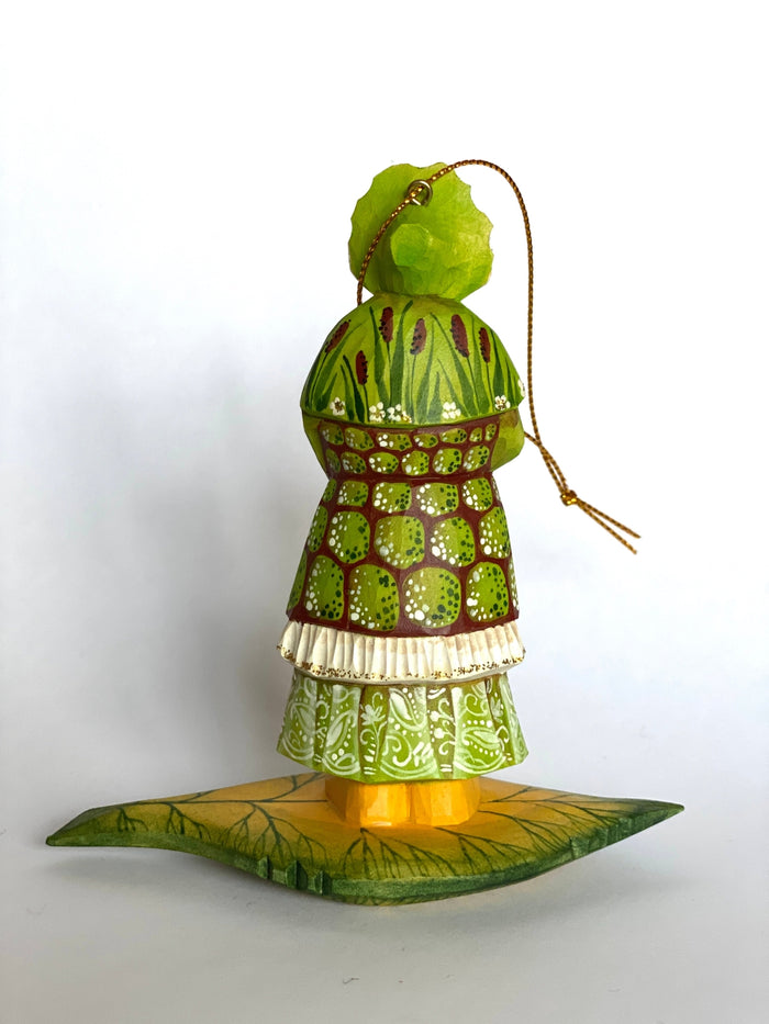 Hand carved Wooden Christmas Ornament Forest Lady