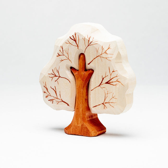 Hand carved Small World Winter Play Tree