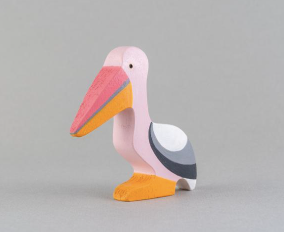 Mikheev Handmade Wood Pelican Statue