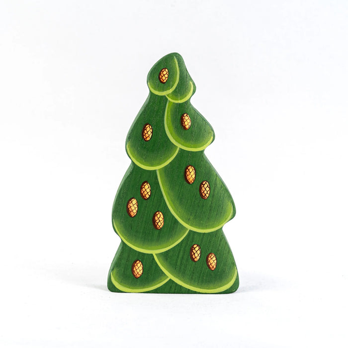 Waldorf Wooden Large Christmas Tree with Pinecones