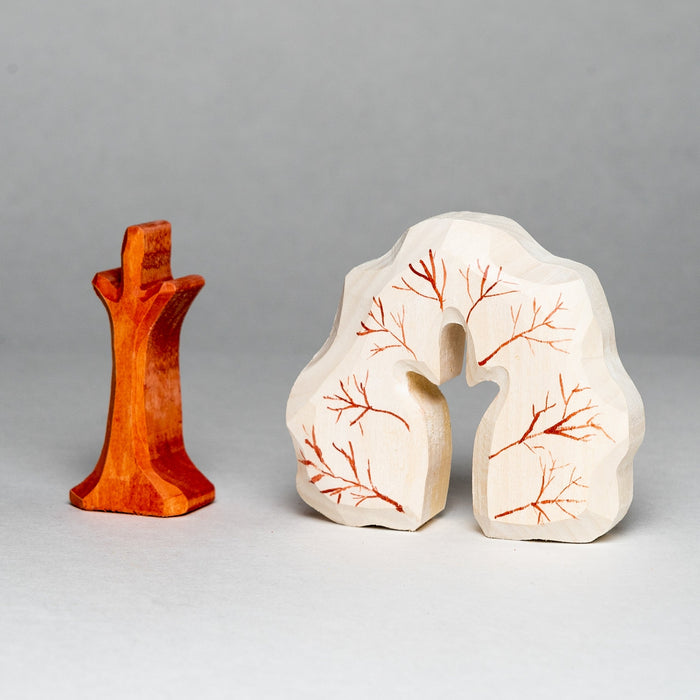 Hand carved Small World Winter Play Tree