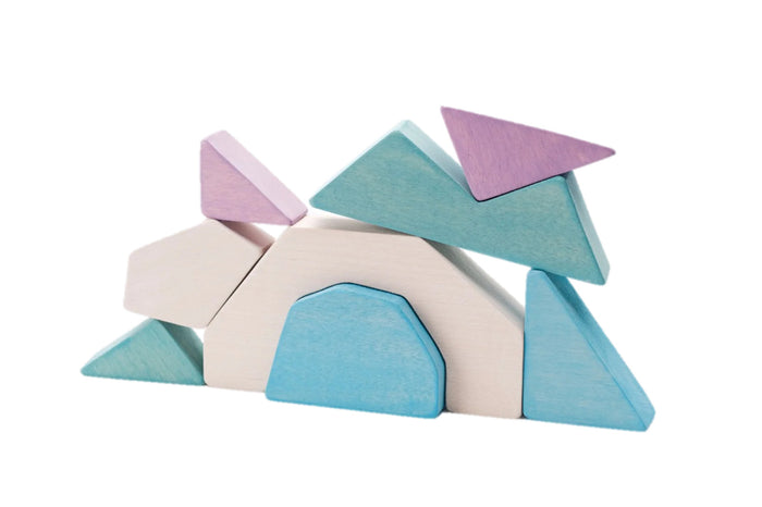 Wooden Iceberg pyramid stacker with cave