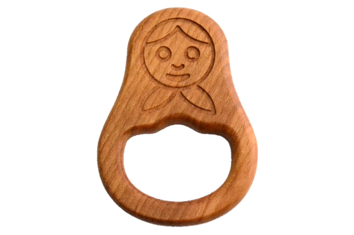 Organic Wooden Teether toy Doll Matreshka