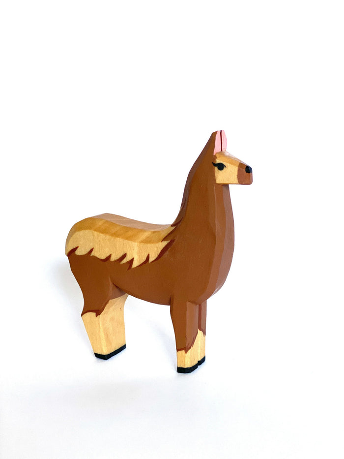 Wooden Llama Figurine