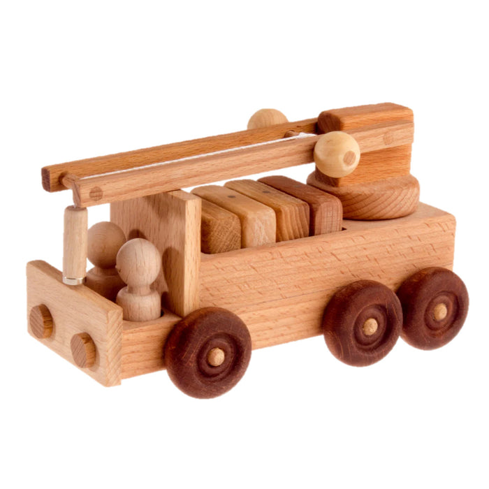 Wooden Crane Toy Truck