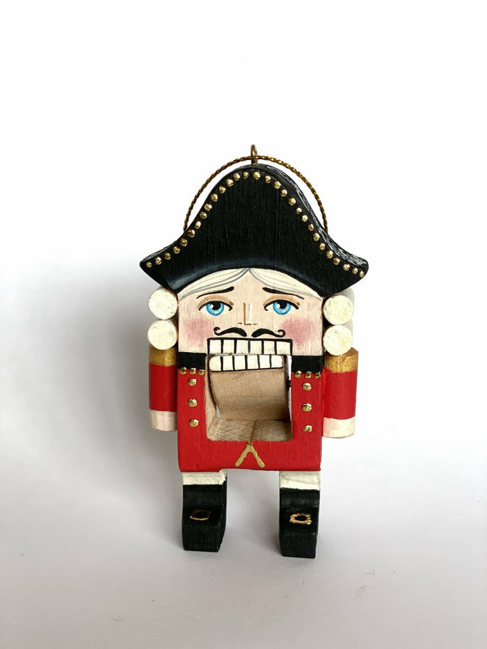 Handmade Wooden Christmas Ornament Nutcracker