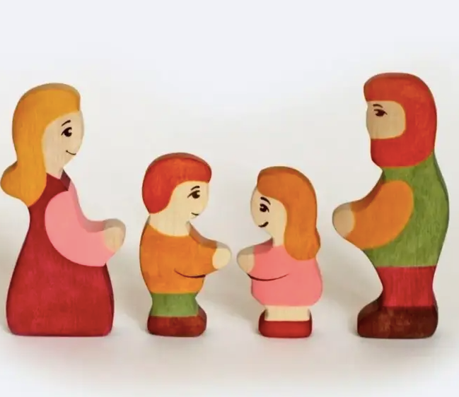 Family Figurines Set – Mother, Father, Girl, and Boy