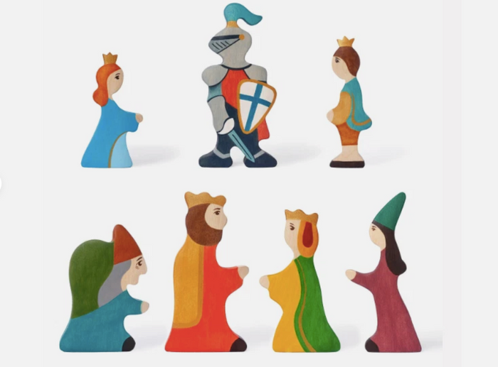Wooden Fairy Tail Figurines set of 7