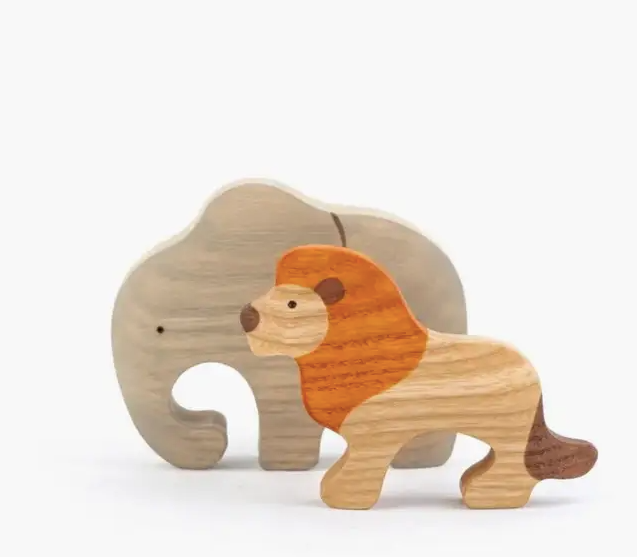 Safari Animals Set of 3 – Lion, Giraffe, and Elephant