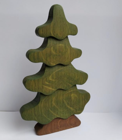 Handmade Wooden Pine Tree Large
