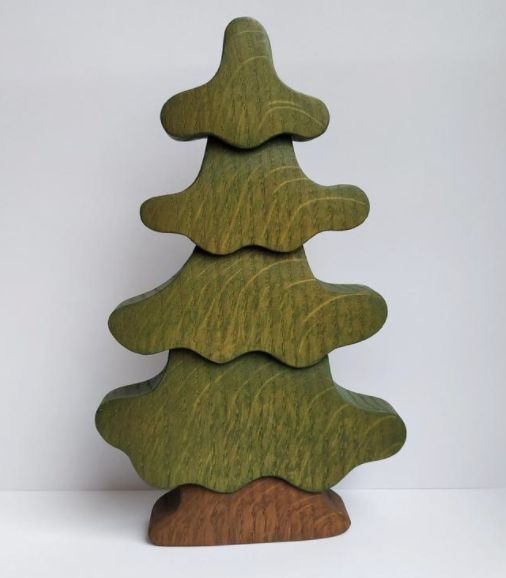 Handmade Wooden Pine Tree Large