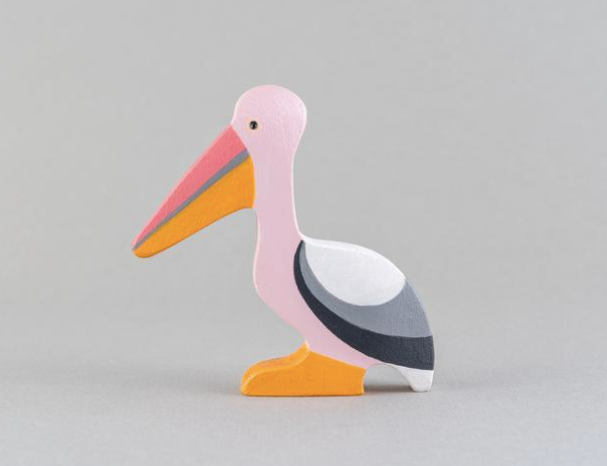 Mikheev Handmade Wood Pelican Statue