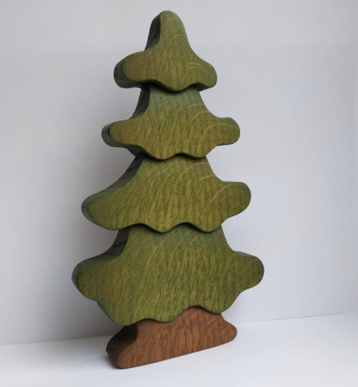 Handmade Wooden Pine Tree Large