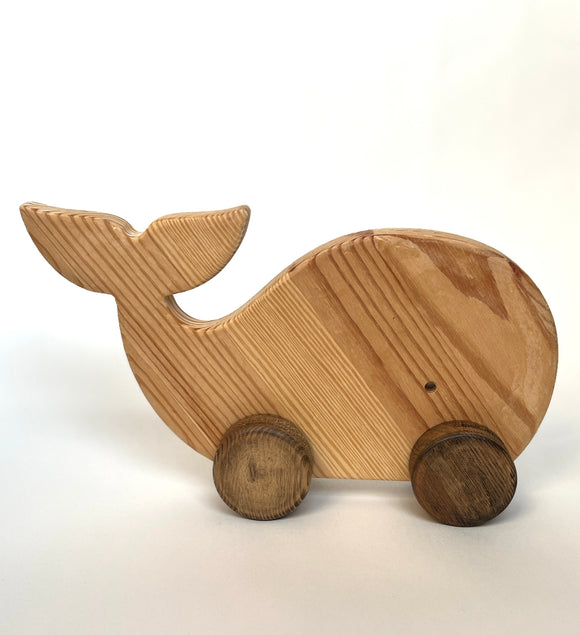 Wooden Whale Pull Along Toy