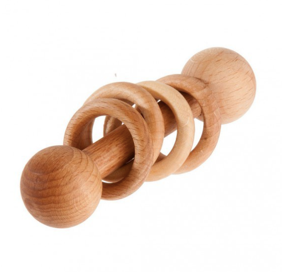 Baby Wooden Toy Rattle