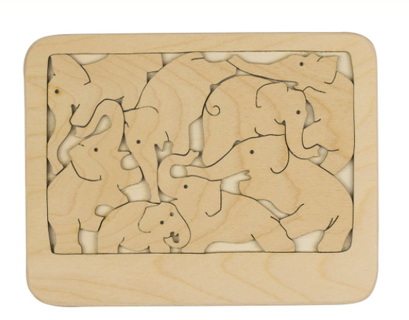 Wooden Elephants puzzle