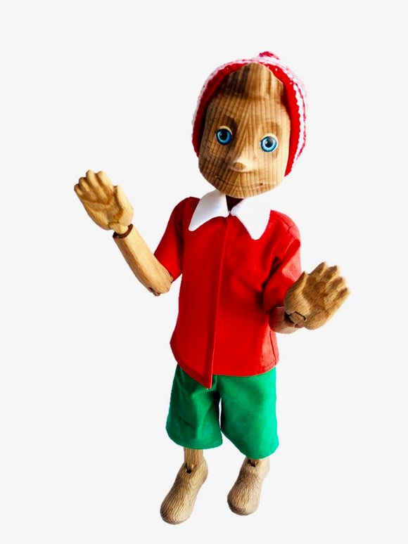 Wooden doll Pinocchio (Buratino) - PoppyBabyCo