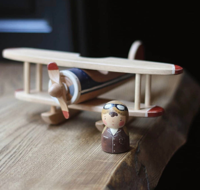 Wooden Seaplane with Pilot