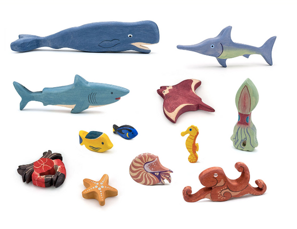 Handmade Wooden Sea Animals