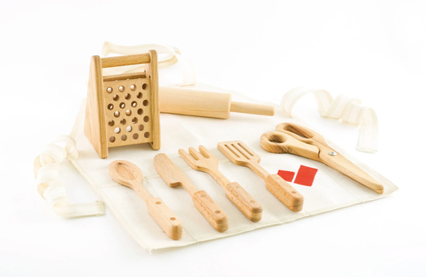 Wooden play hot sale utensils