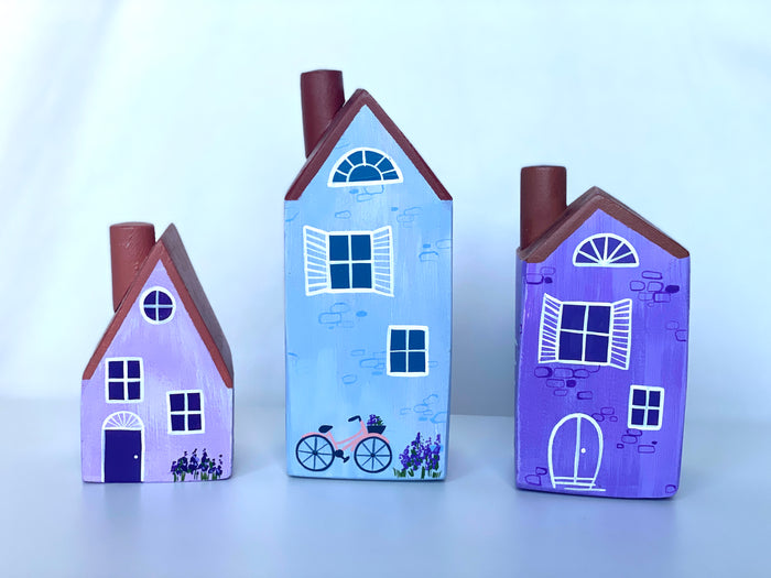 Wooden French Lavender Village Houses