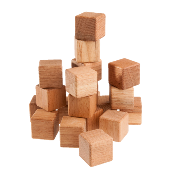 Classic Wooden Blocks for toddlers, 20- pieces - PoppyBabyCo