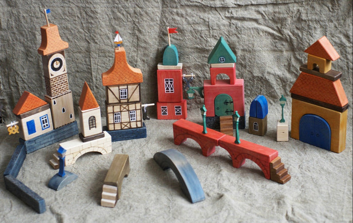 Wooden City Blocks Set