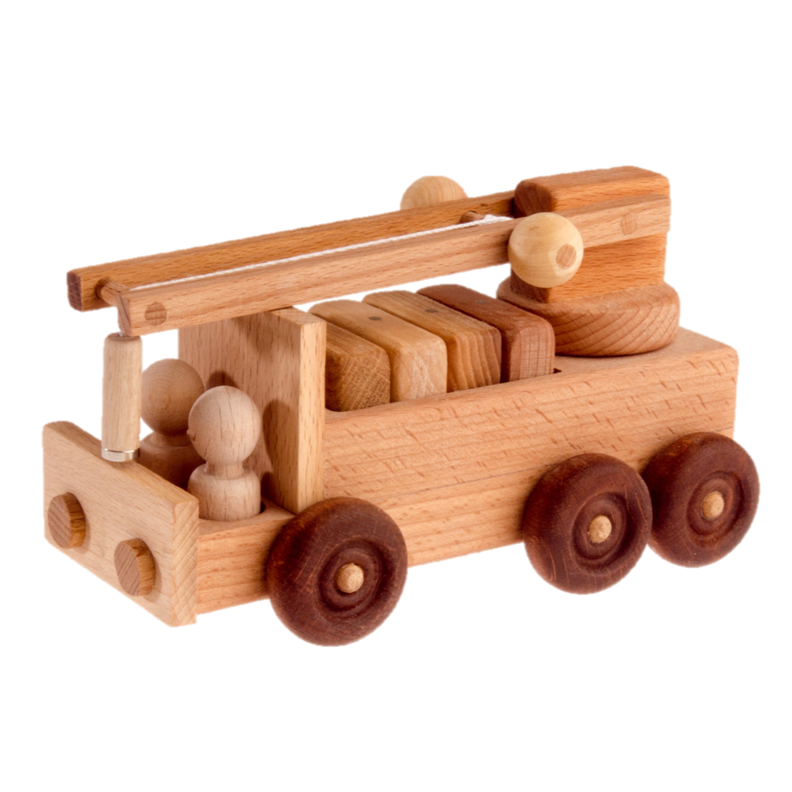 Vintage Wooden Children's Toy Crane and Truck, Set of 2 for sale at Pamono