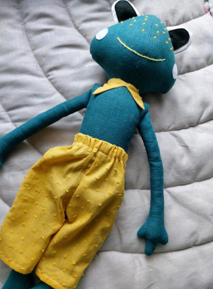 Handmade Stuffed Frog Toy