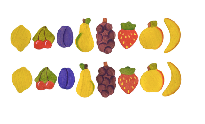 Wooden Fruits Matching Game