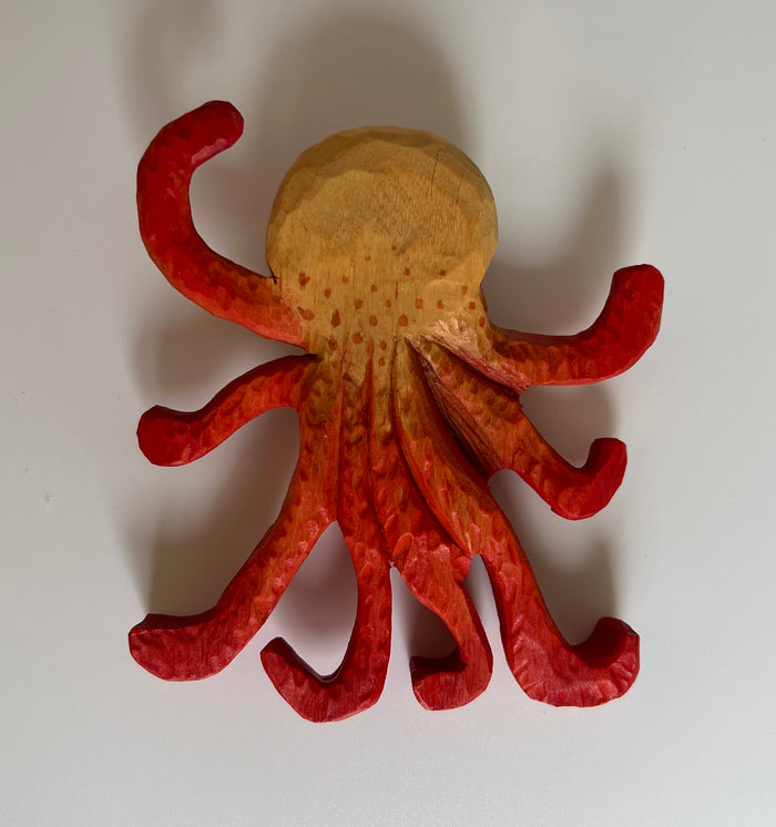 Hand Carved Octopus Figurine