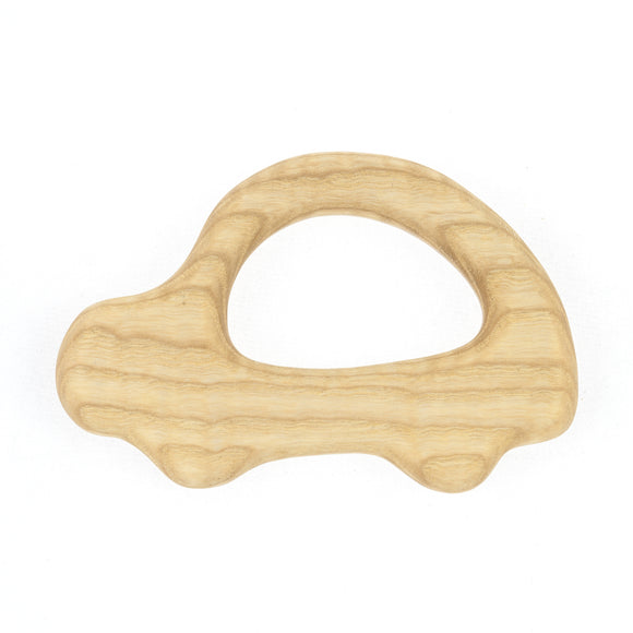 Organic Wooden Hand-carved Teether Car Toy - PoppyBabyCo