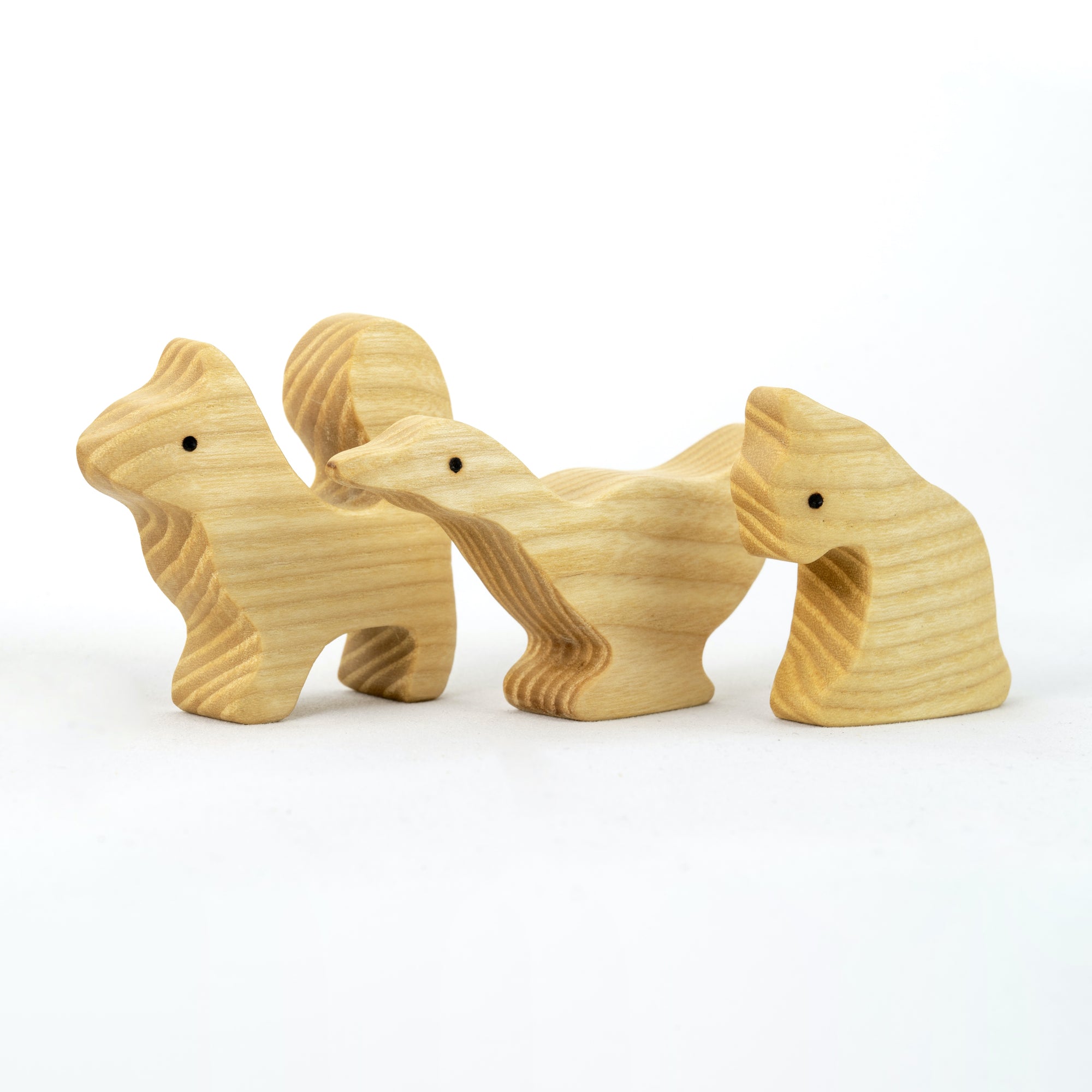Waldorf Wooden Animals Natural Wooden Toys for Toddlers, Kids