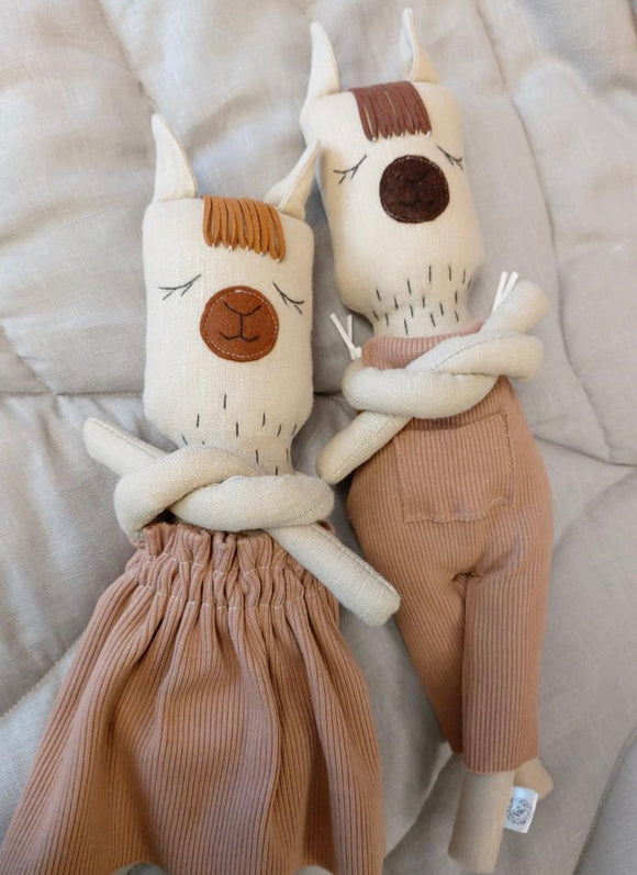 Handmade Stuffed Llama Toy