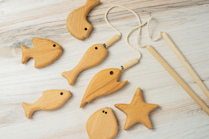 Wooden Magnetic Fishing Game for Kids