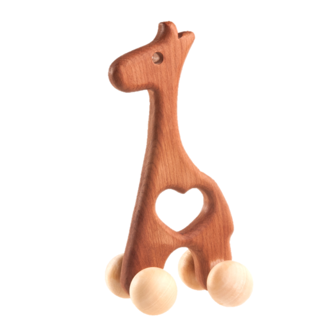 Wooden Giraffe Push toy PoppyBabyCo