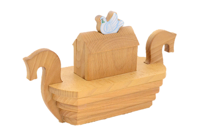 Wooden Noah's Ark Playset Puzzle - PoppyBabyCo
