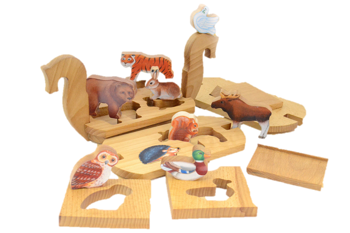 Wooden Noah's Ark Playset Puzzle - PoppyBabyCo
