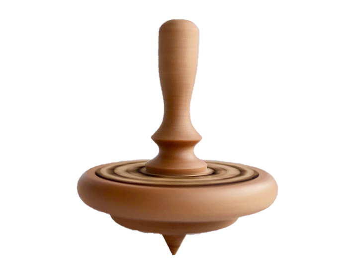 Spinning Top with carved top - PoppyBabyCo