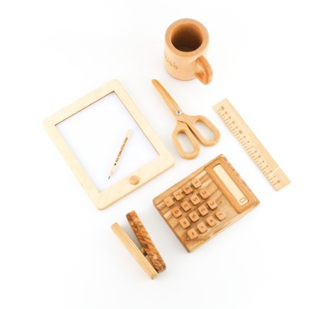 Wooden Pretend and Play Office Set