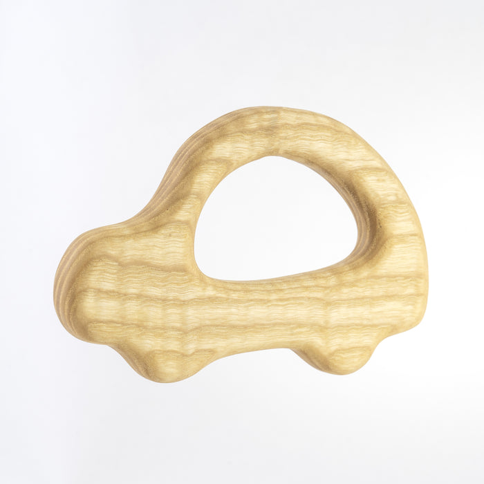 Organic Wooden Hand-carved Teether Car Toy - PoppyBabyCo