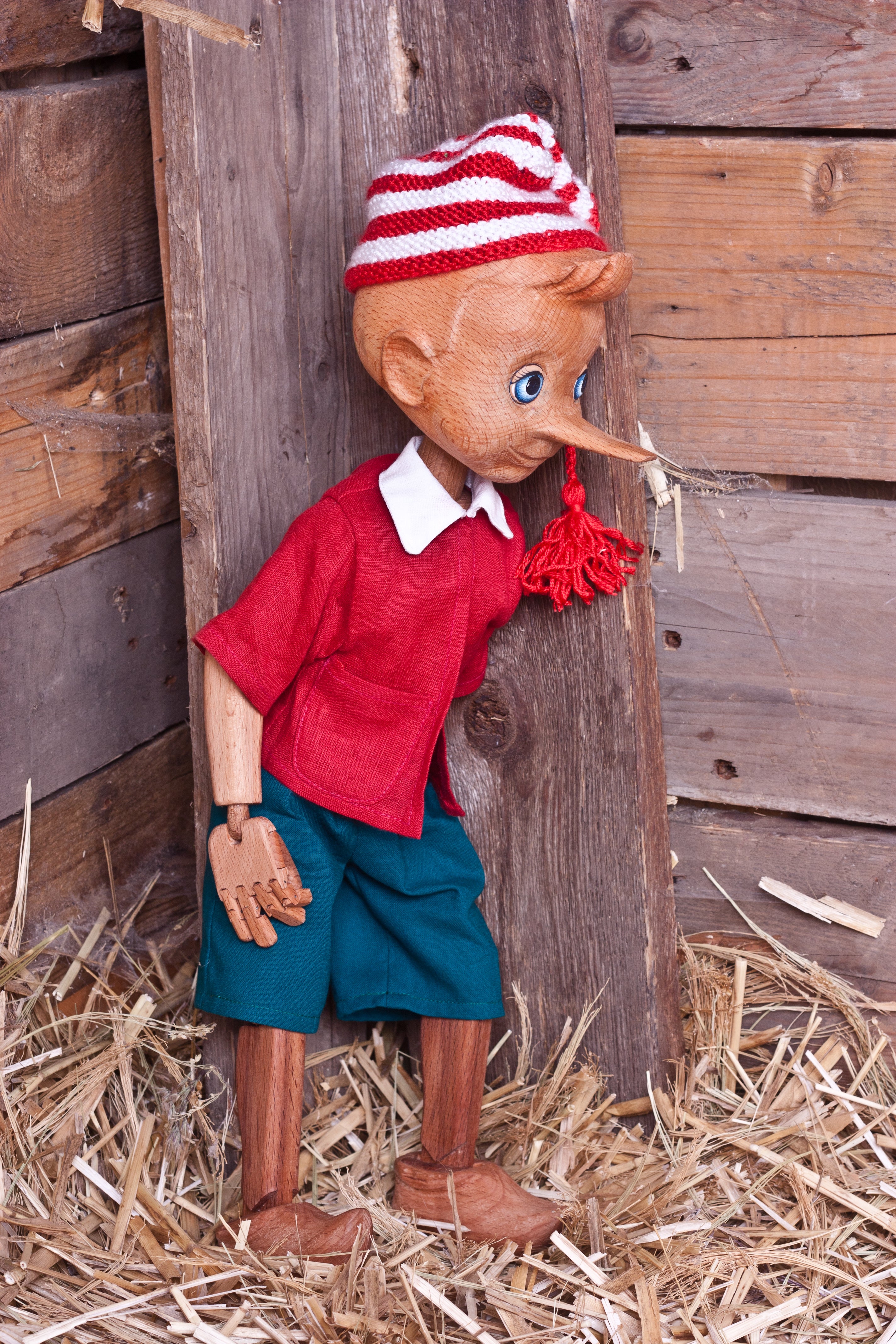 vintage wooden pinocchio doll