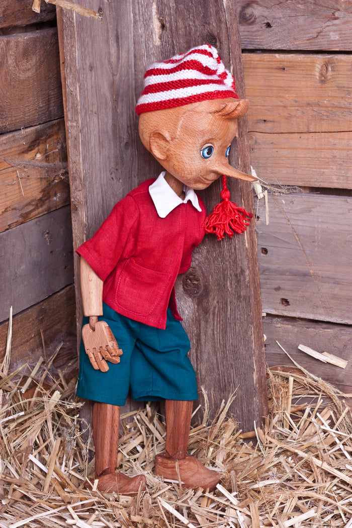 Wooden Pinocchio Doll (Buratino)