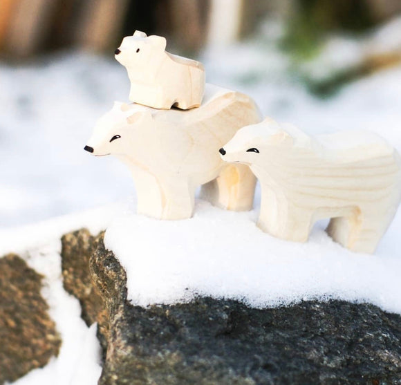 Polar Bear Figurine set of 3