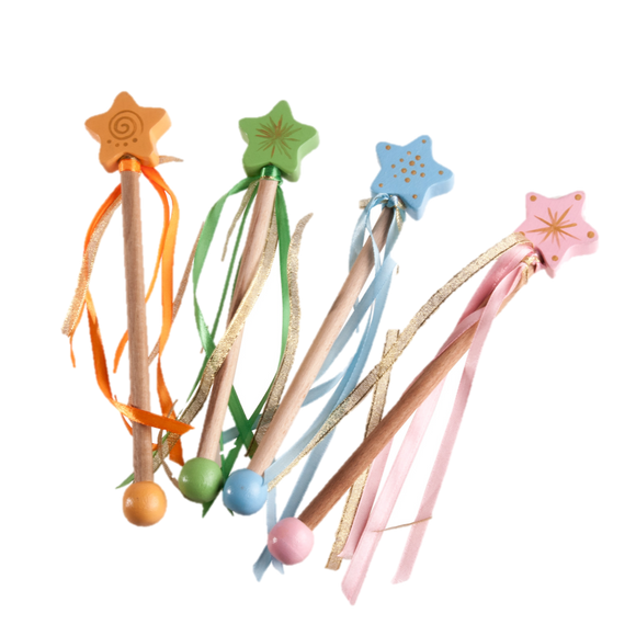 Magic Princess Wand for kids, Painted Star Wand - PoppyBabyCo