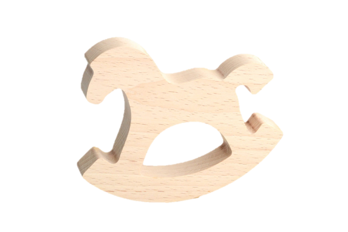 Natural Wooden Rocking Horse Toy - PoppyBabyCo