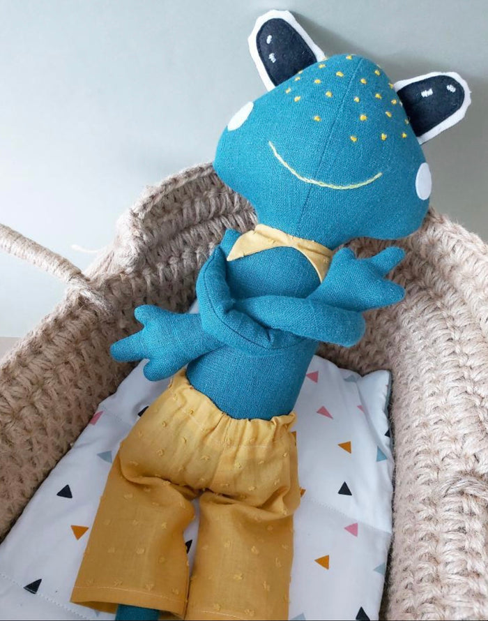 Handmade Stuffed Frog Toy