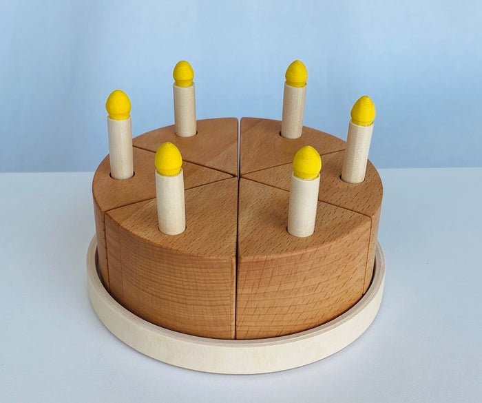 Toy Birthday Cake with Candles