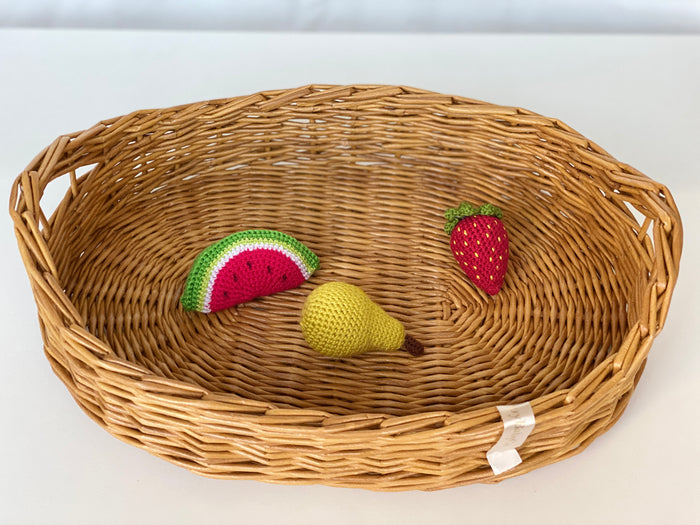 Wicker basket toys storage solution